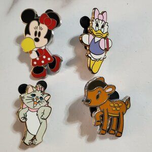COPY - Lot of 4 Disney Pins Minnie Mouse, Daisy Duck, Marie & Bambi